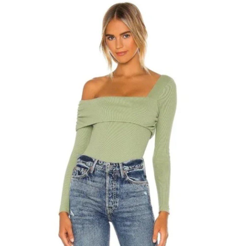 Lovers + Friends Florence Bodysuit Dark Green